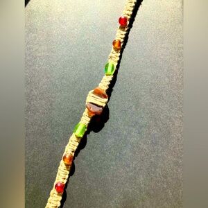 Handmade beach glass / sea glass / mermaids tears plus glass beads sustainable